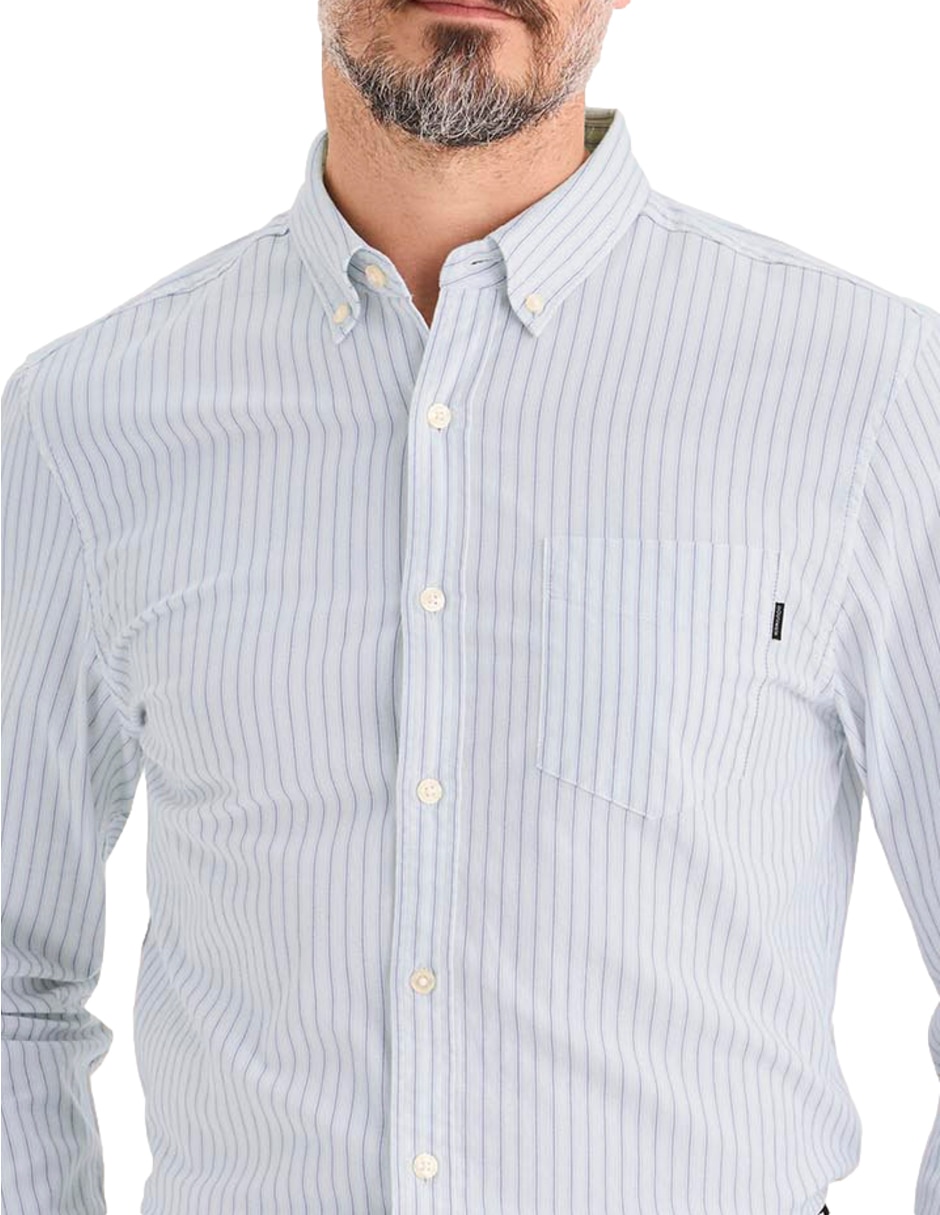 Camisa casual de algodón manga larga para hombre 2