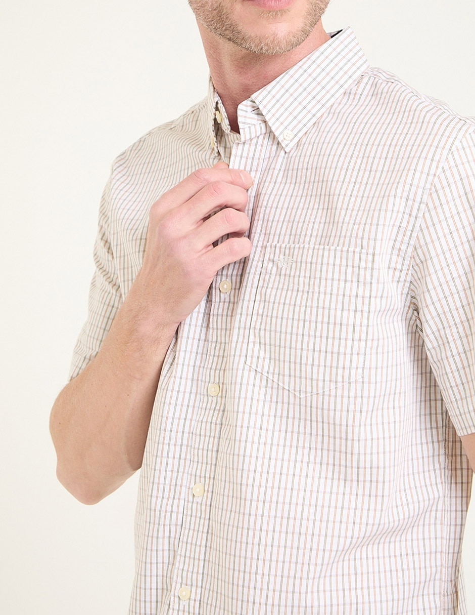 Camisa casual de algodón manga corta para hombre 4