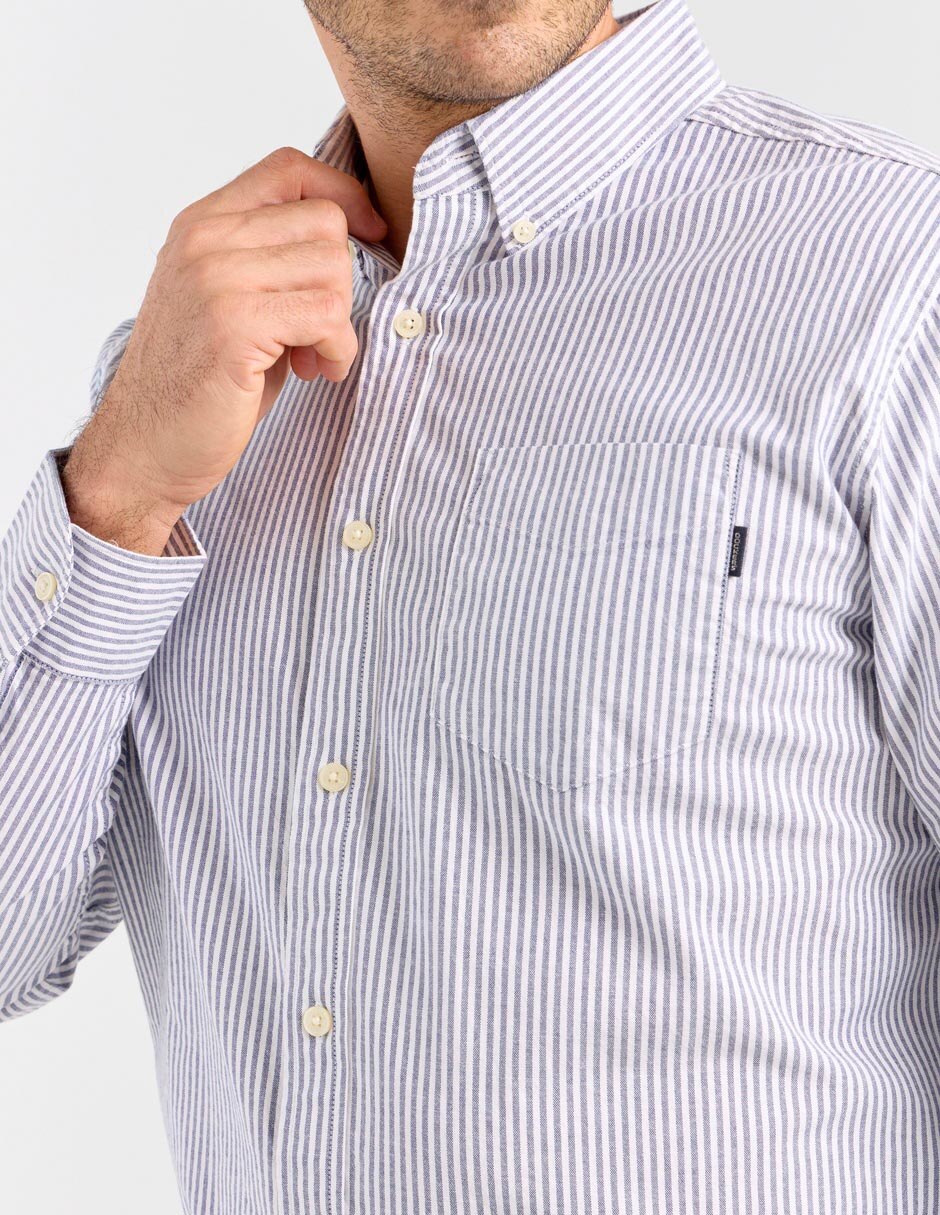 Camisa casual de algodón manga larga para hombre 4