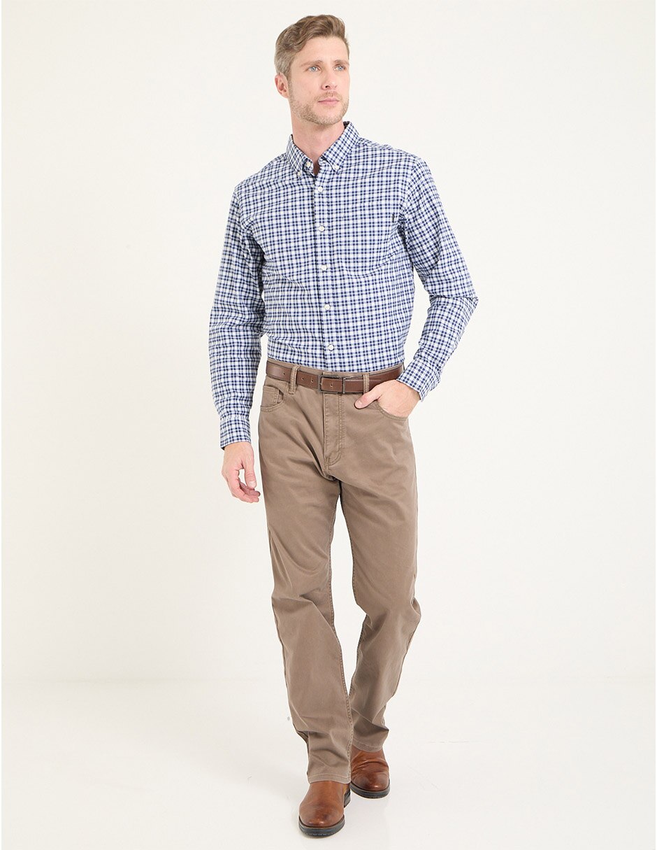 Camisa casual Dockers de algodón manga larga para hombre