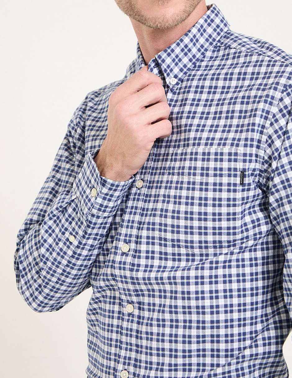 Camisa casual Dockers de algodón manga larga para hombre