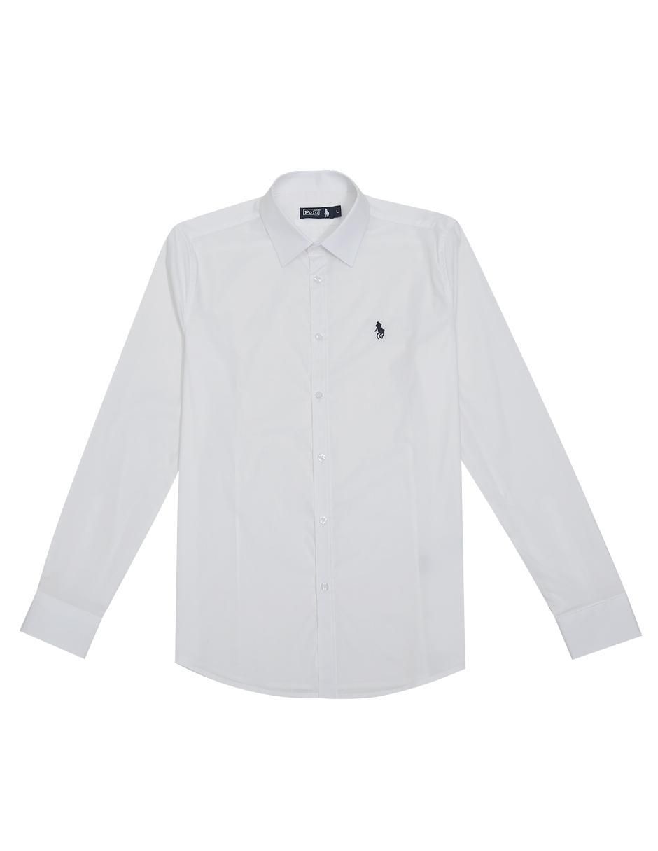 Camisa casual de algodón manga larga para hombre 2