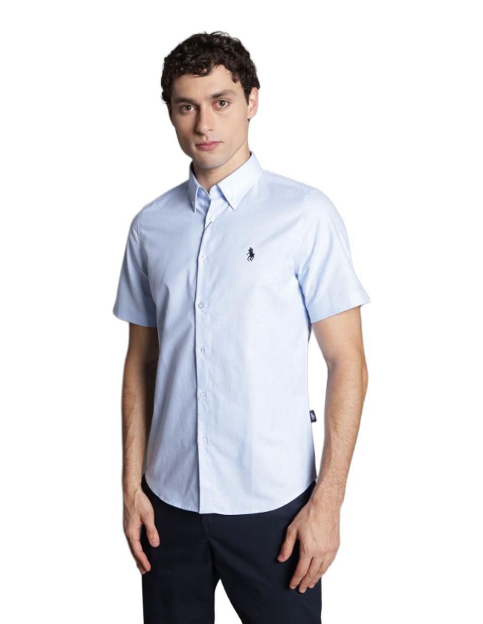 Camisa casual de algodón manga corta para hombre