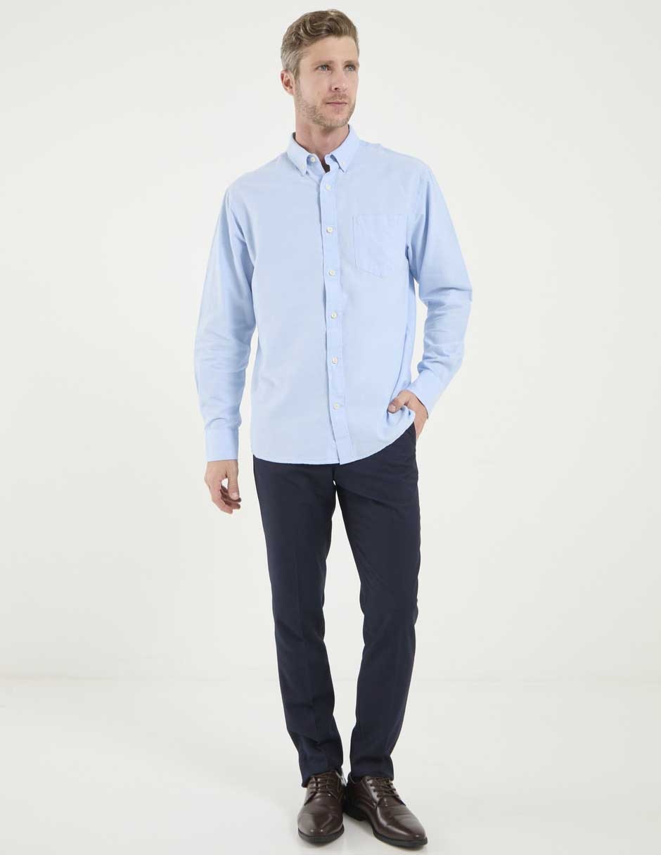 Camisa casual de algodón manga larga para hombre 3