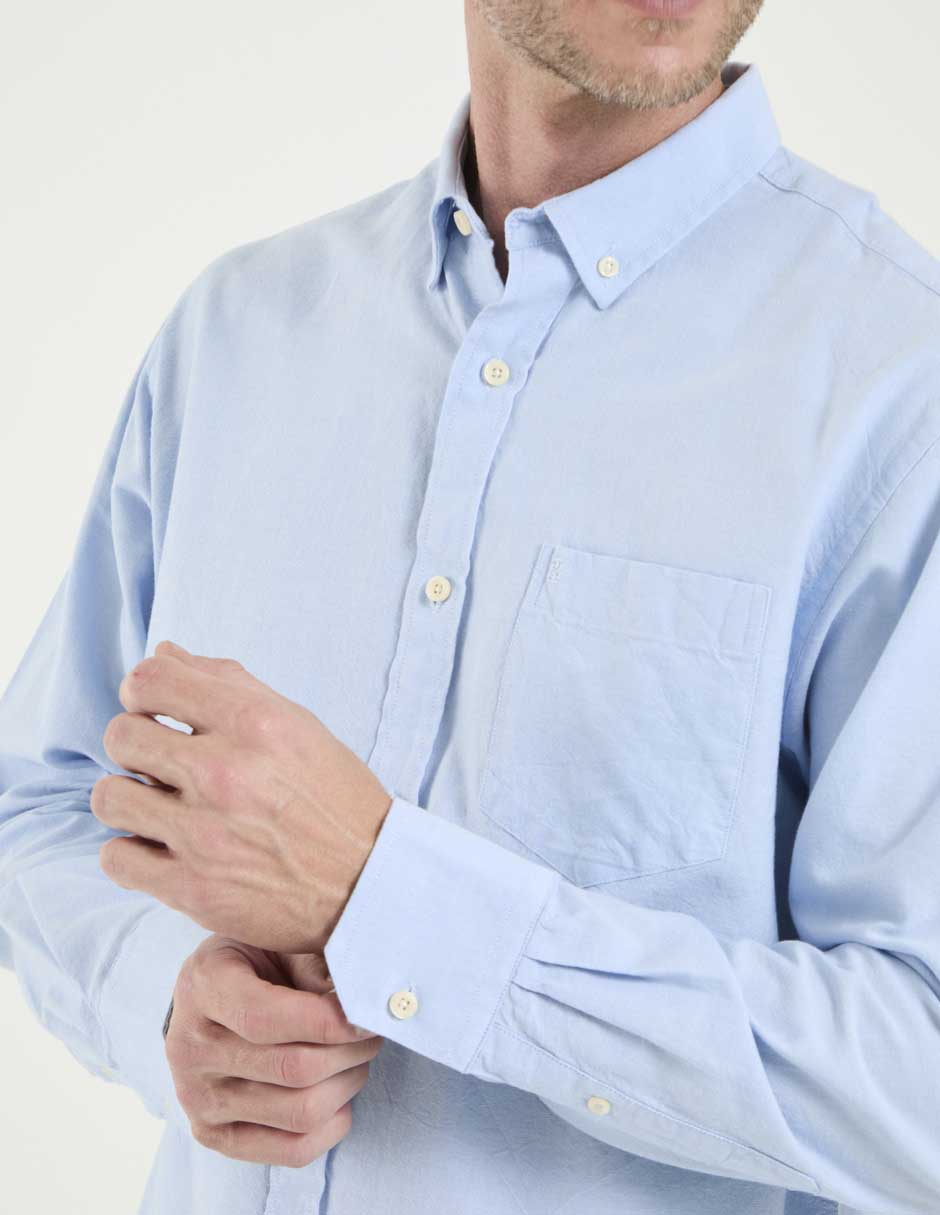 Camisa casual de algodón manga larga para hombre 4