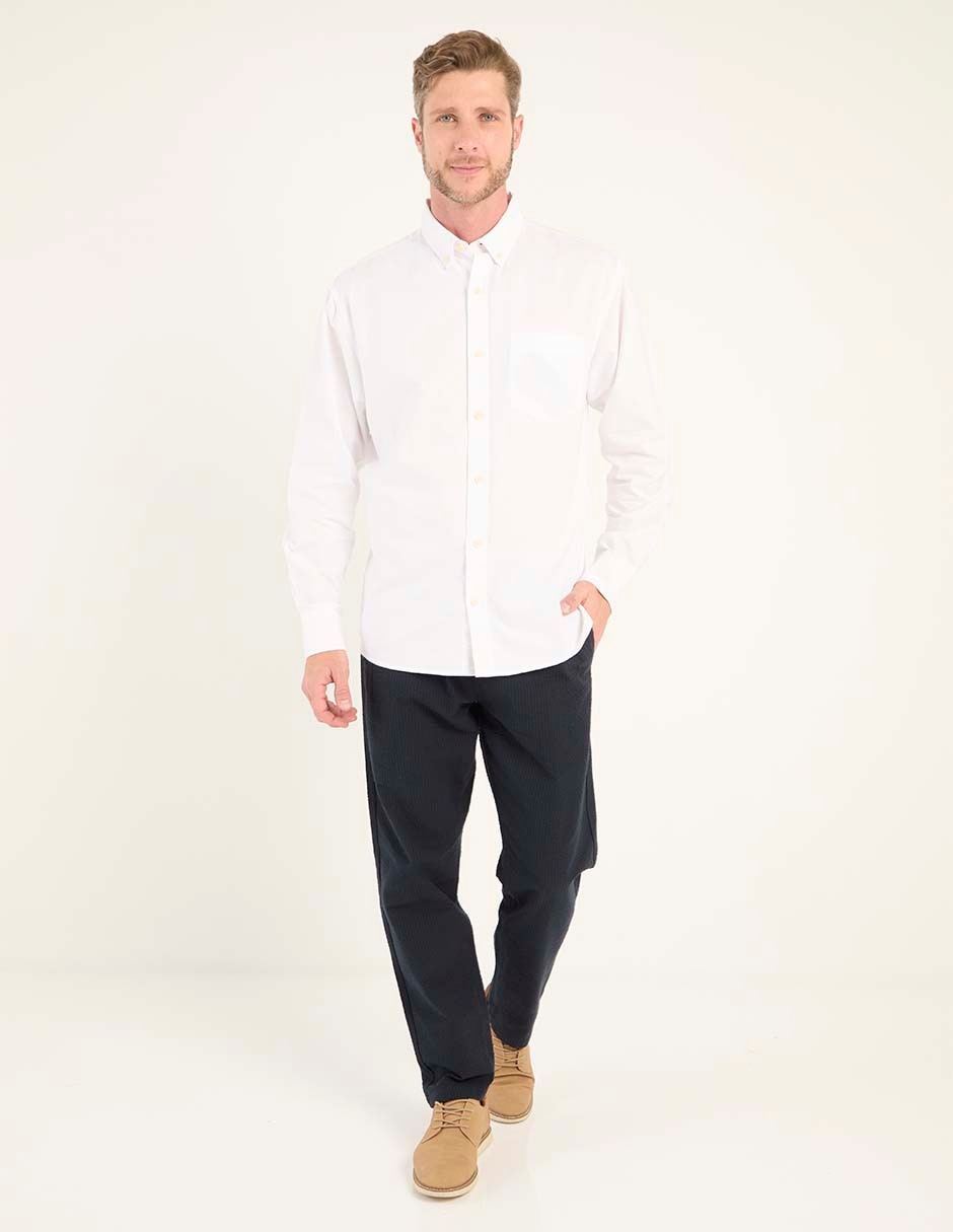 Camisa casual Izod de algodón manga larga para hombre 3