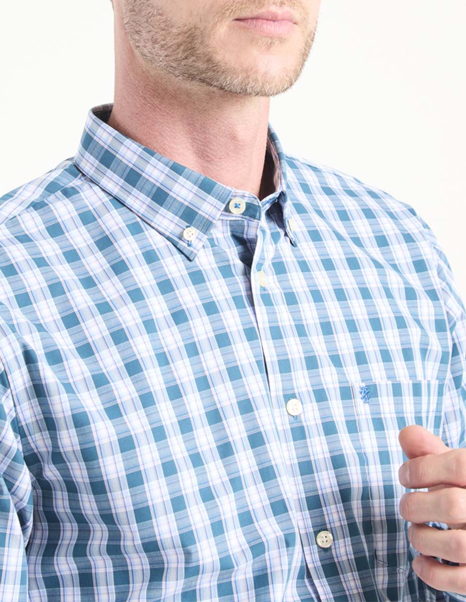 Camisa casual de algodón manga larga para hombre 4