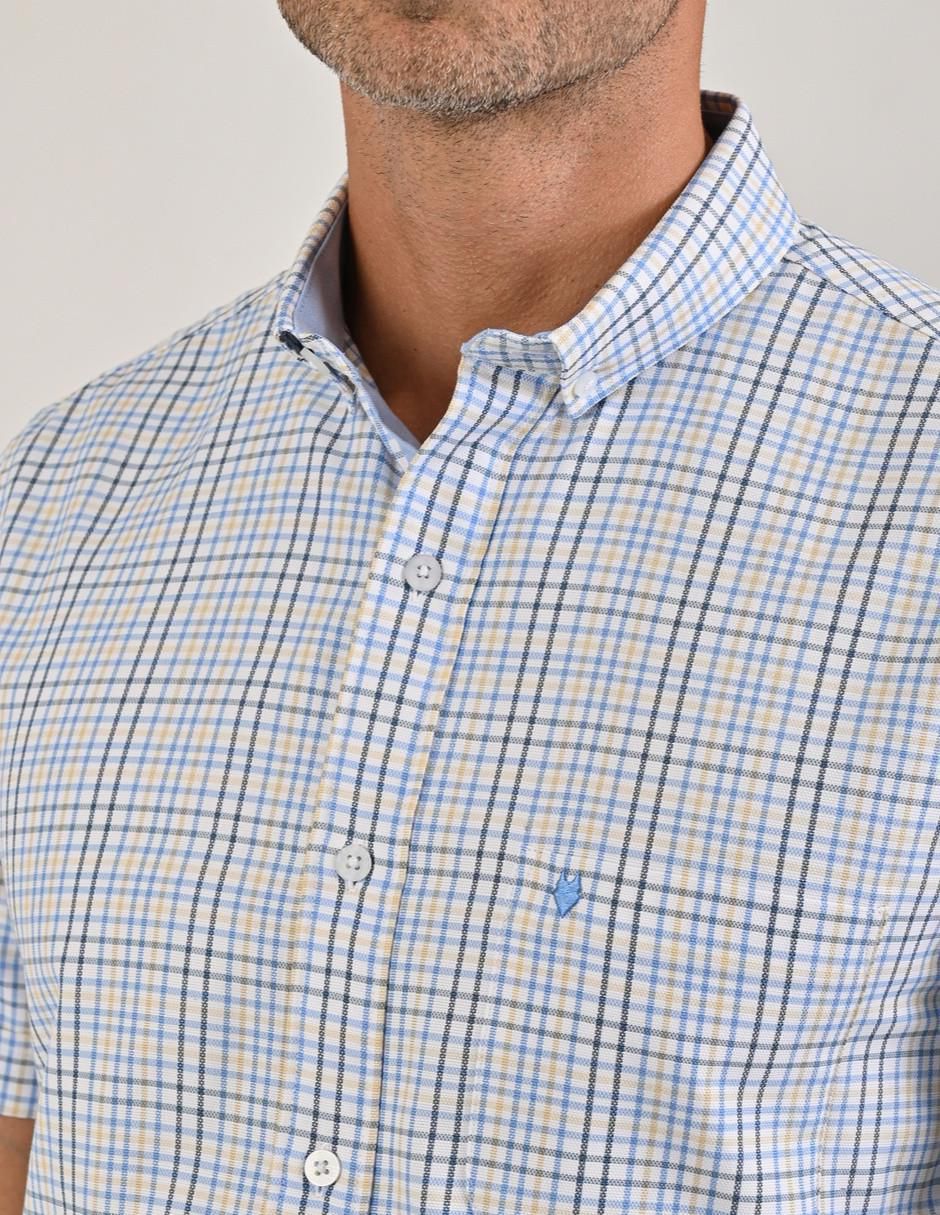 Camisa casual manga corta para hombre 5
