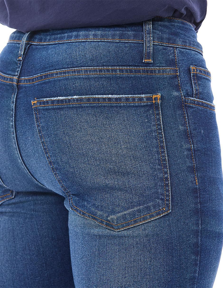 Jeans straight lavado stone wash para hombre 4