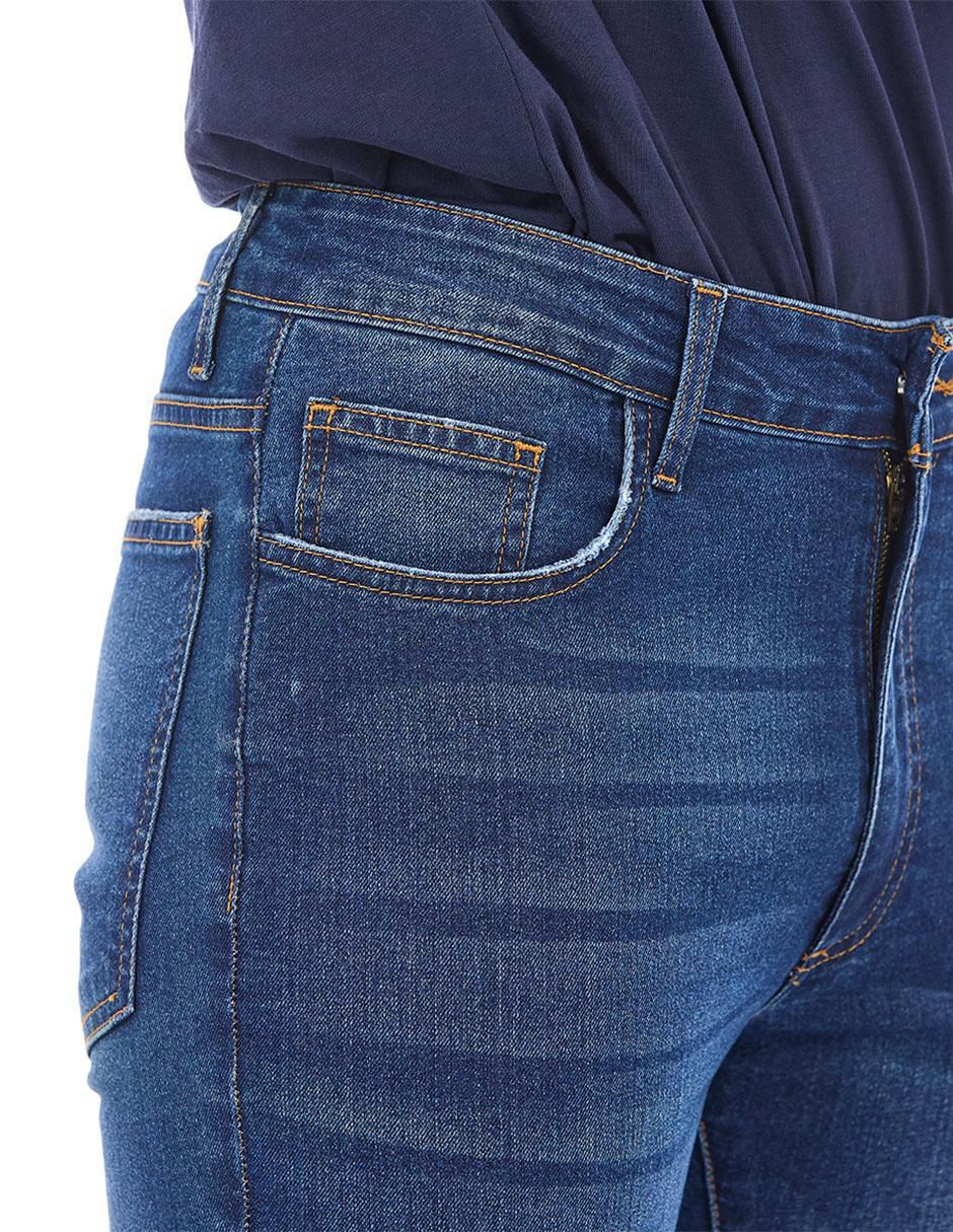 Jeans straight lavado stone wash para hombre 5