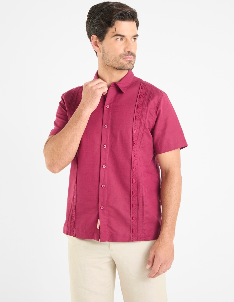 Guayabera manga corta para hombre