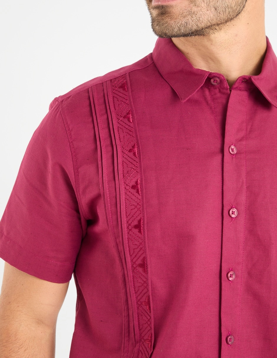 Guayabera manga corta para hombre 4