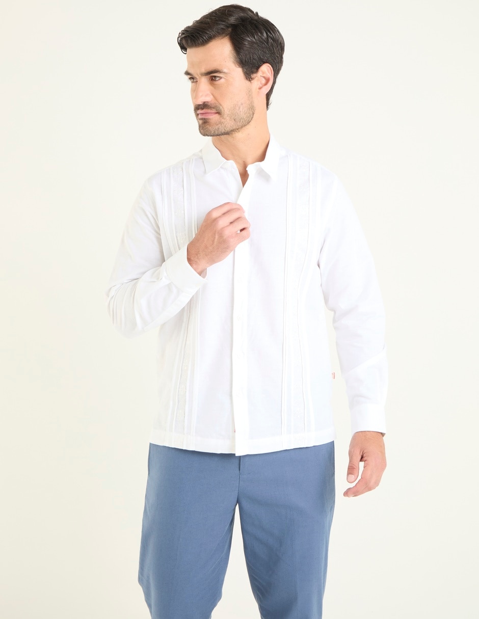 Guayabera manga larga para hombre