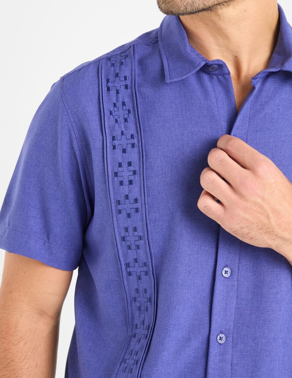Guayabera manga corta para hombre 4