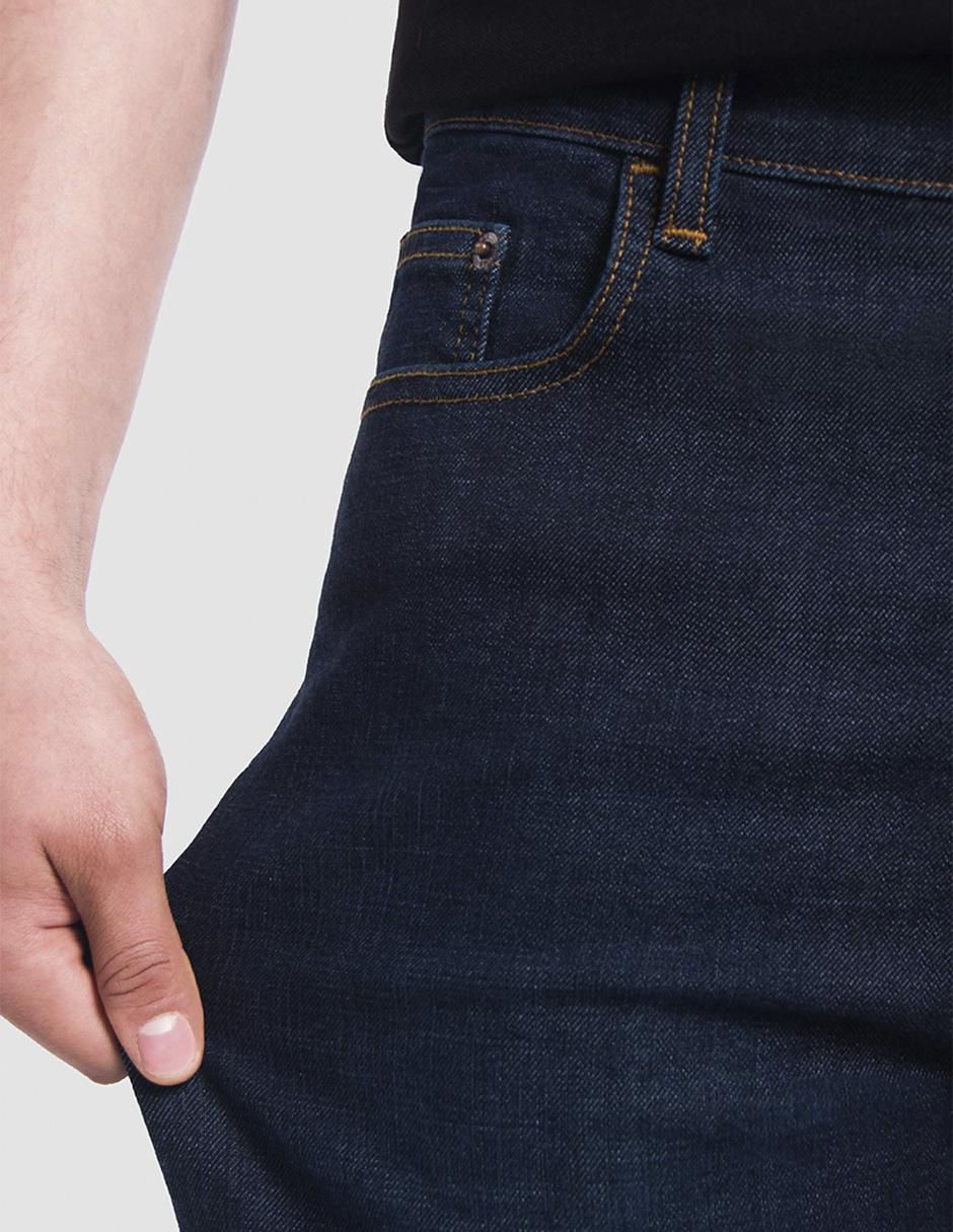 Jeans straight Power lavado obscuro para hombre 4