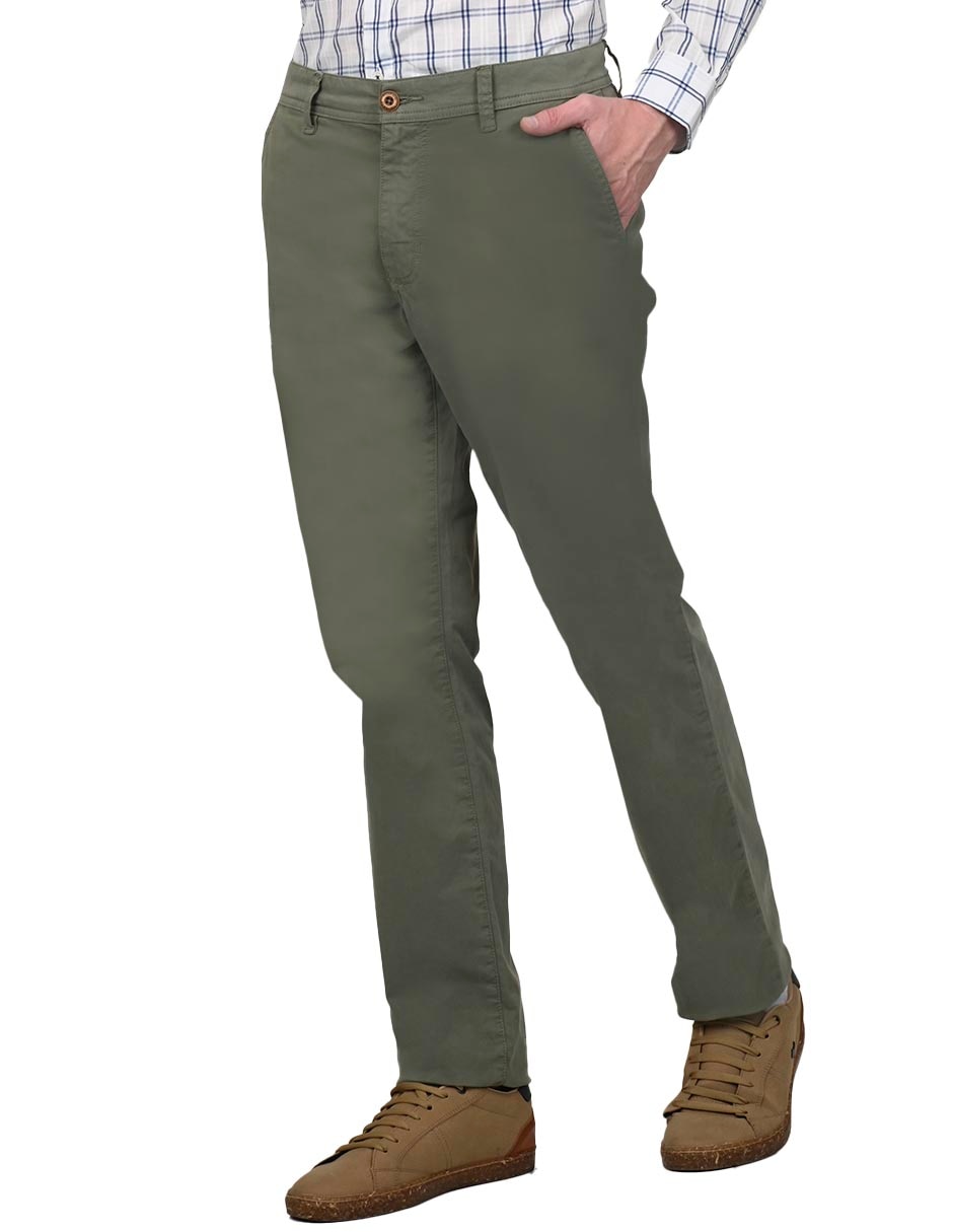 Pantalón recto de algodón para hombre 1
