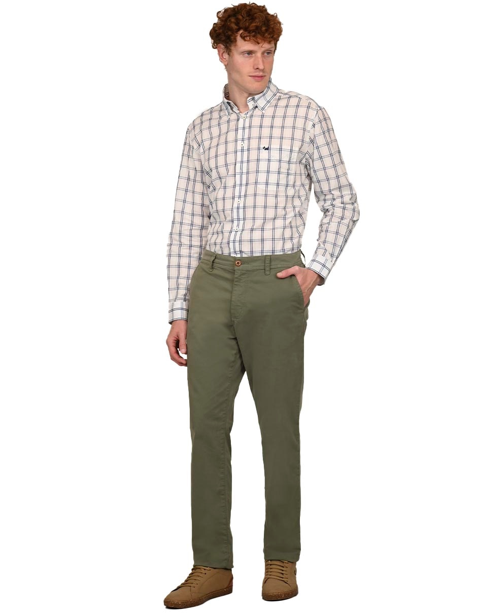 Pantalón recto de algodón para hombre 2