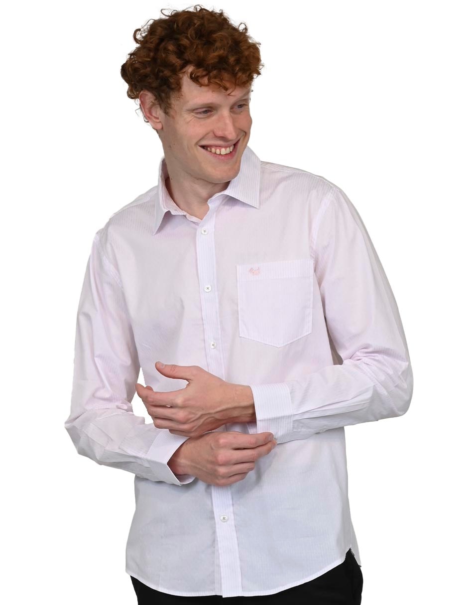Camisa casual de algodón manga larga para hombre 1