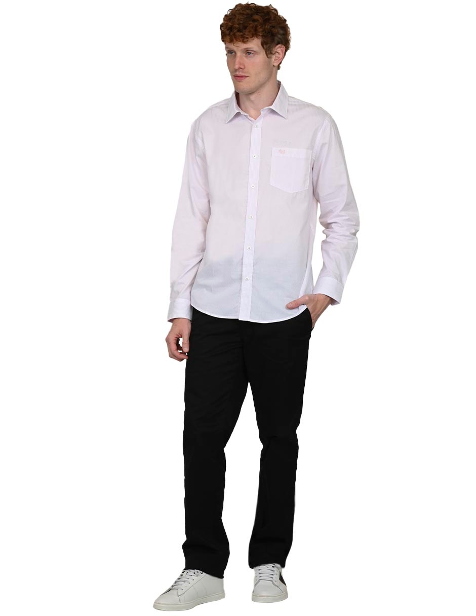 Camisa casual de algodón manga larga para hombre 2