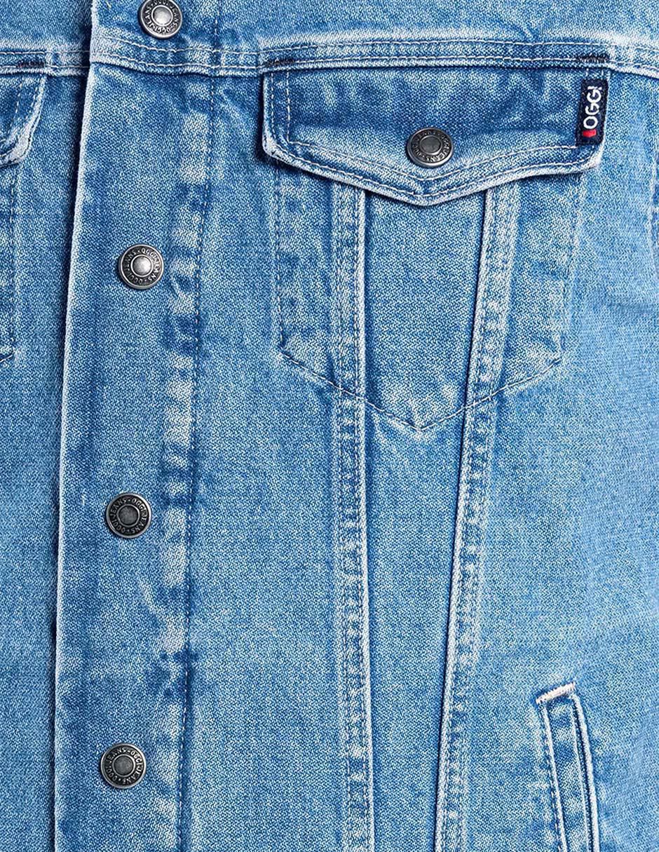 Chamarra denim de mezclilla con bolsillos para hombre 4