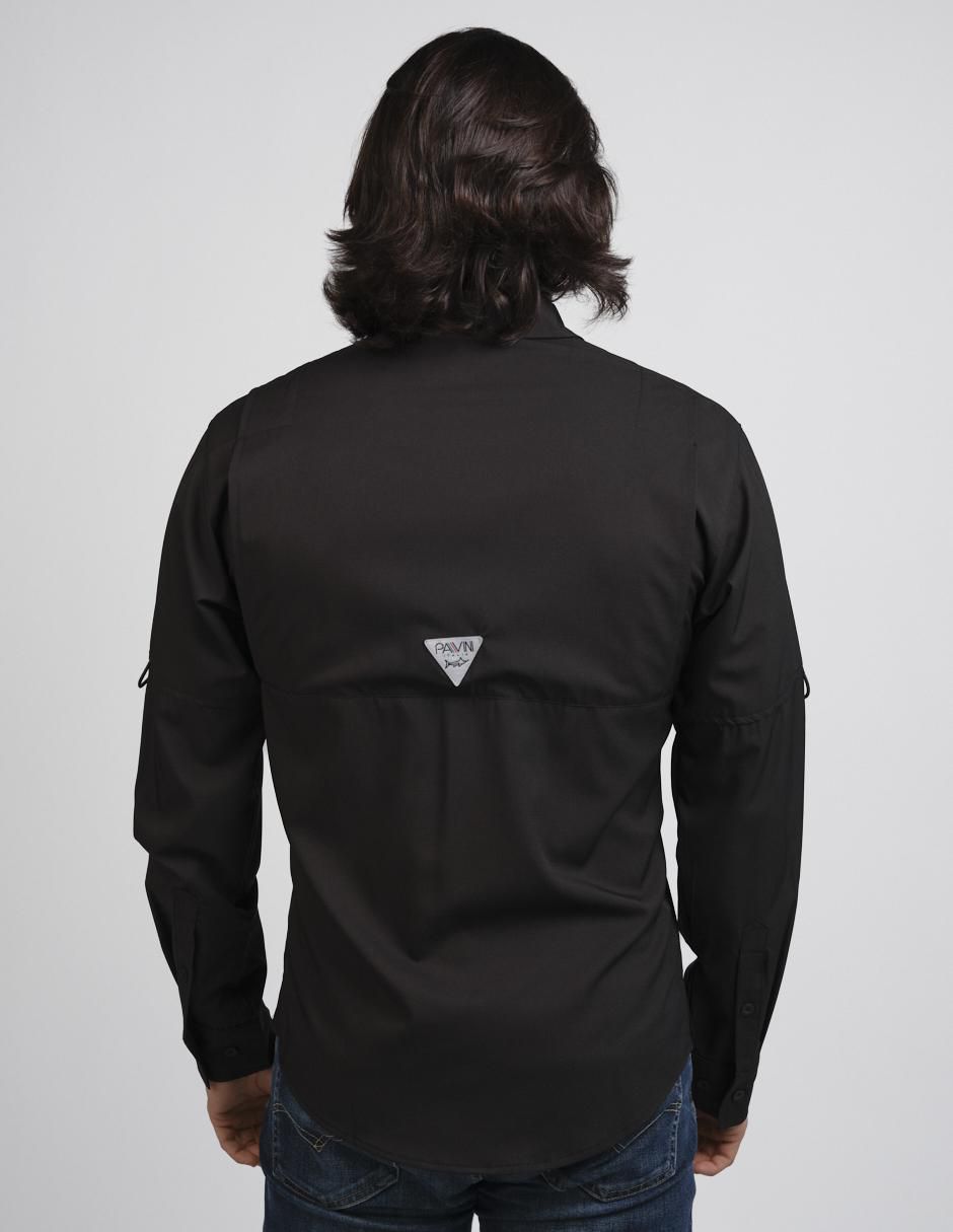 Camisa casual manga larga para hombre 2
