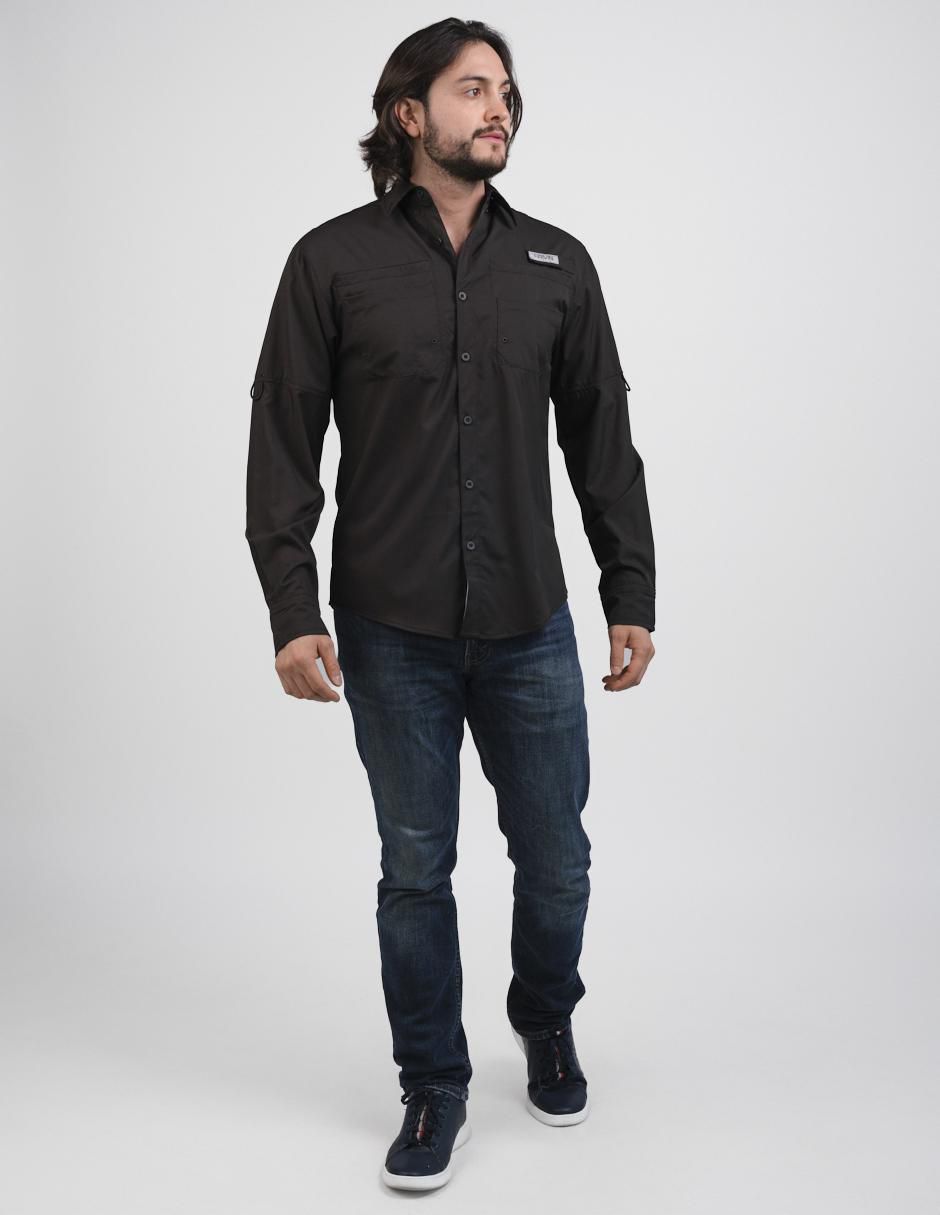 Camisa casual manga larga para hombre 4