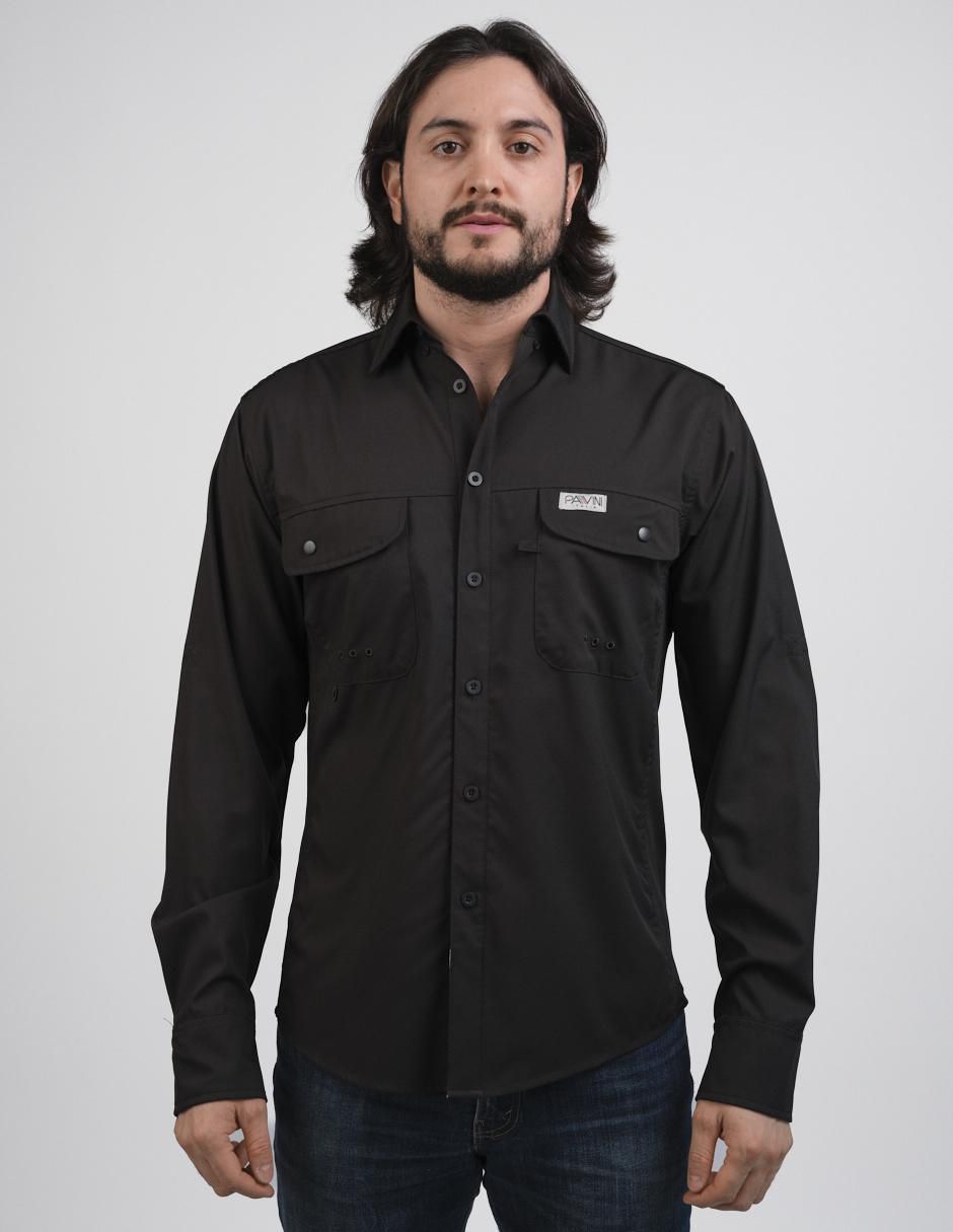 Camisa casual manga larga para hombre