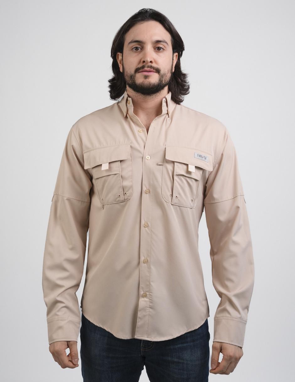 "camisa/sobrecamisa" casual pavini "de" (si aplica) poliéster y algodón "manga" larga "para hombre"