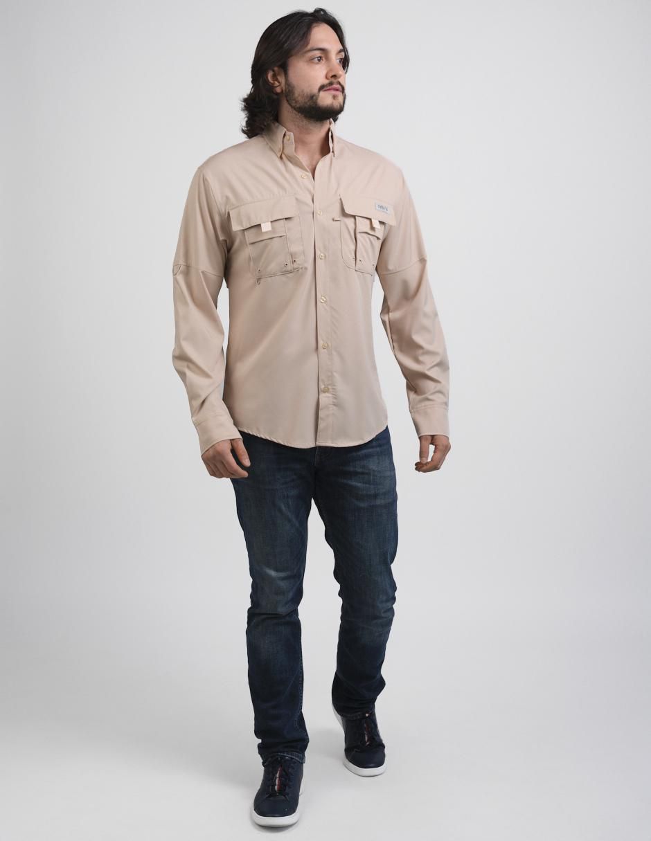 "camisa/sobrecamisa" casual pavini "de" (si aplica) poliéster y algodón "manga" larga "para hombre"