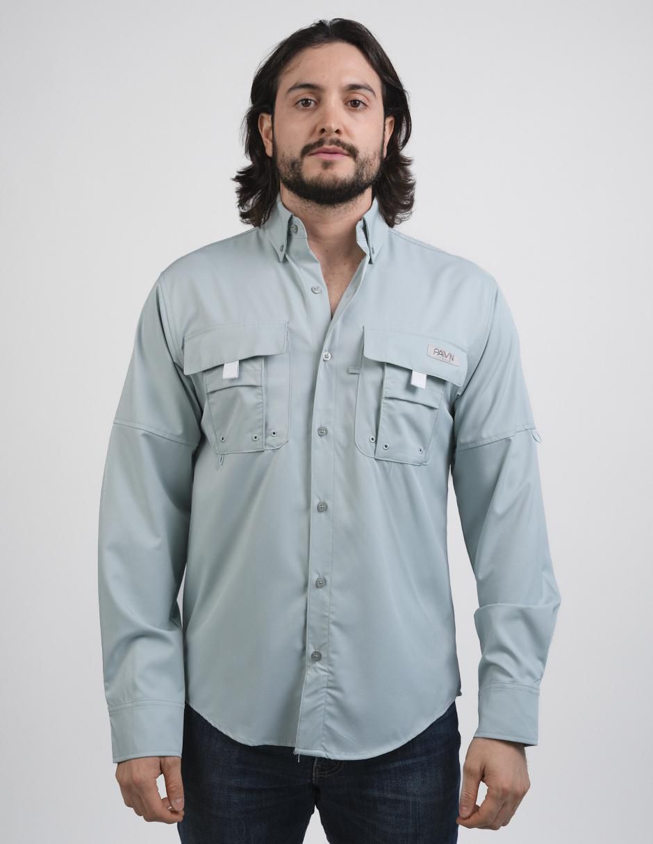 Camisa casual manga larga para hombre