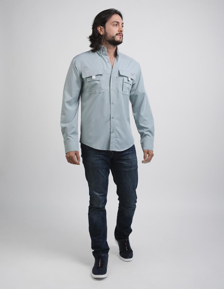 Camisa casual manga larga para hombre 4