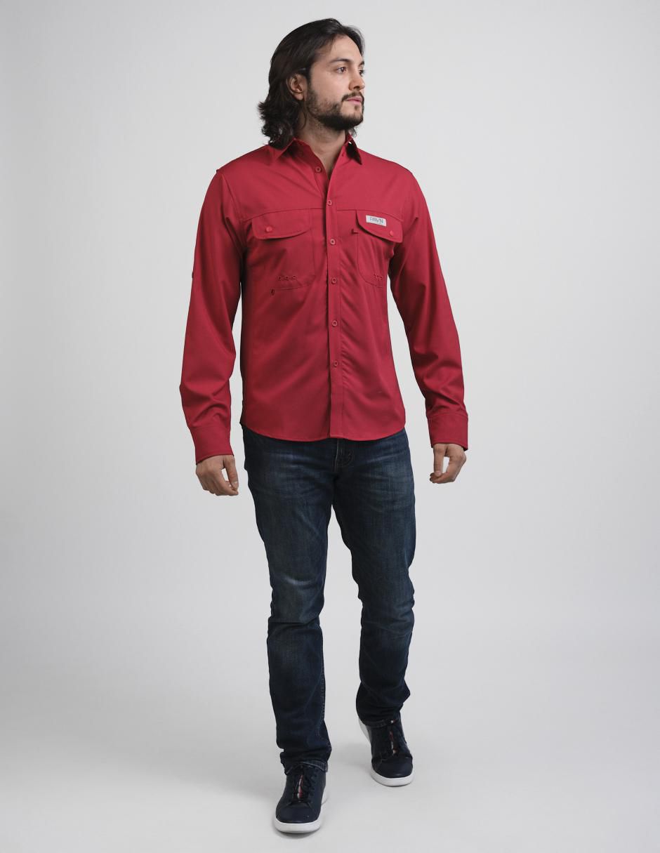 "camisa/sobrecamisa" casual pavini "de" (si aplica) poliéster y algodón "manga" larga "para hombre"