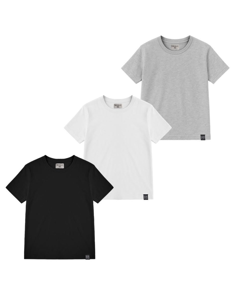 Set playera cuello redondo para hombre