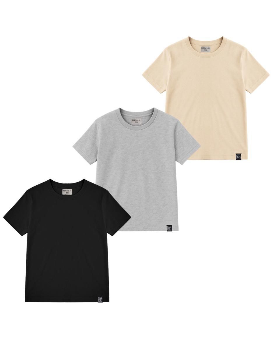 Set playera cuello redondo para hombre