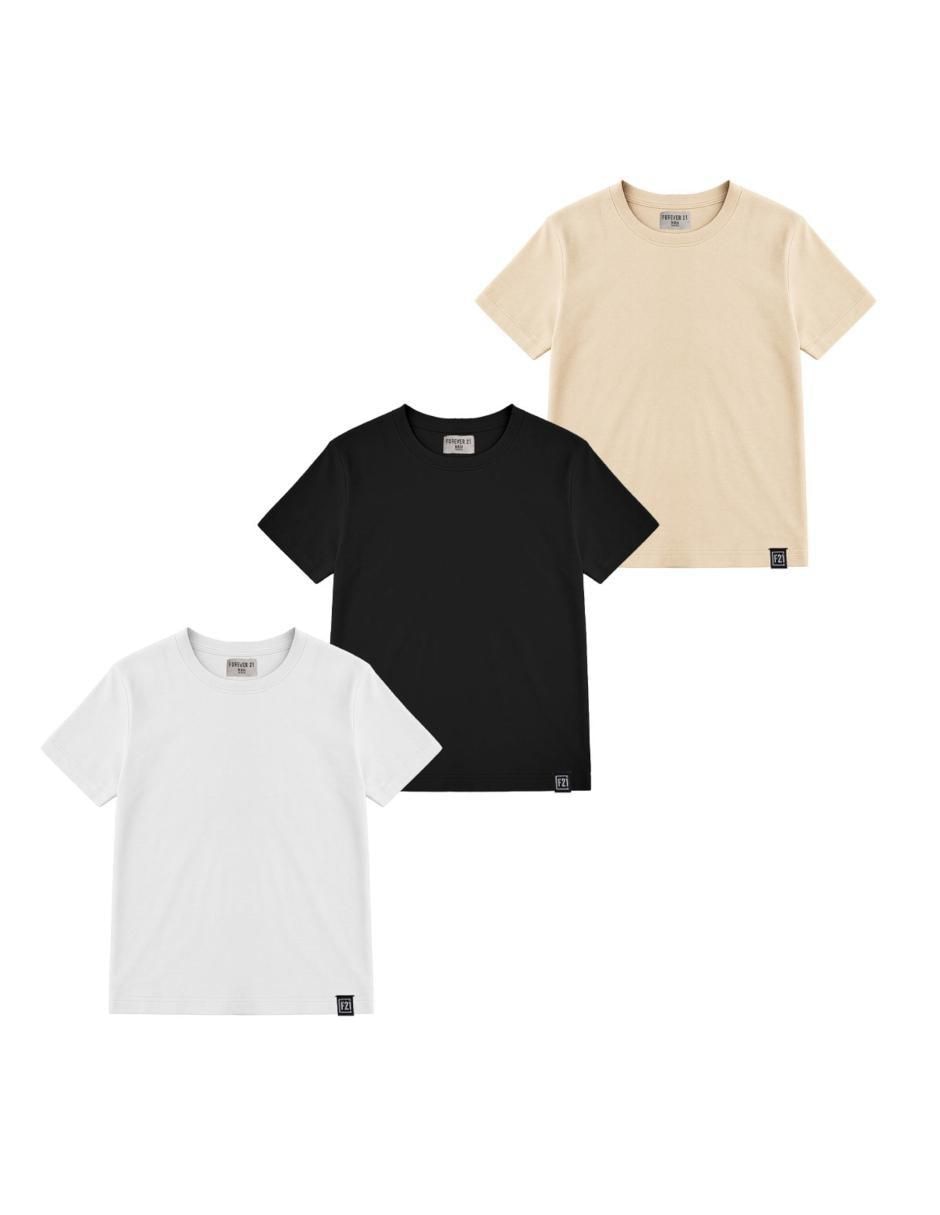 Set playera cuello redondo para hombre