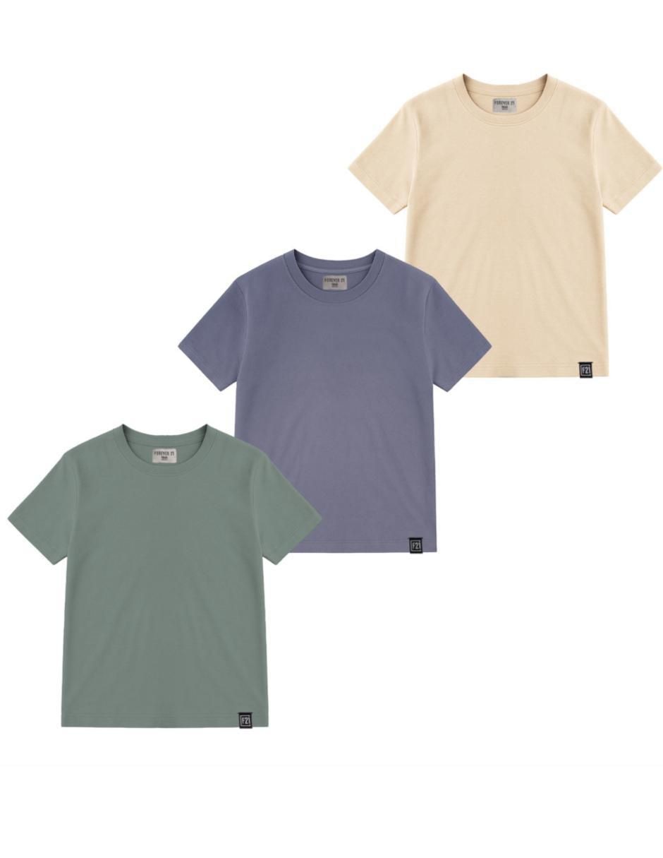 Set playera cuello redondo para hombre