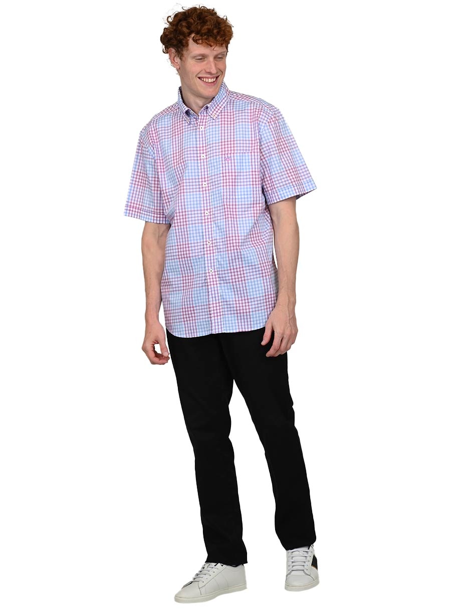 Camisa casual de algodón manga corta para hombre 2