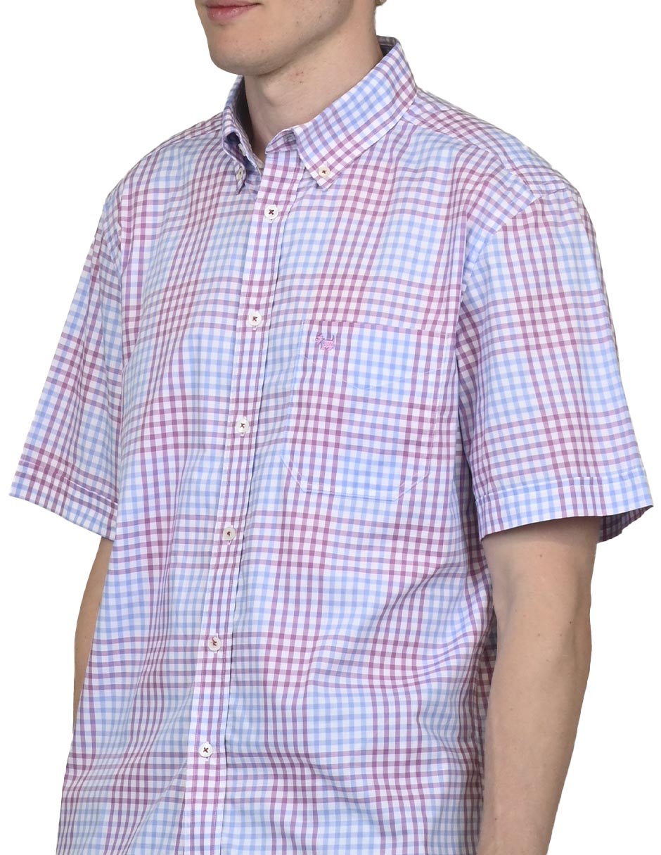 Camisa casual de algodón manga corta para hombre 4