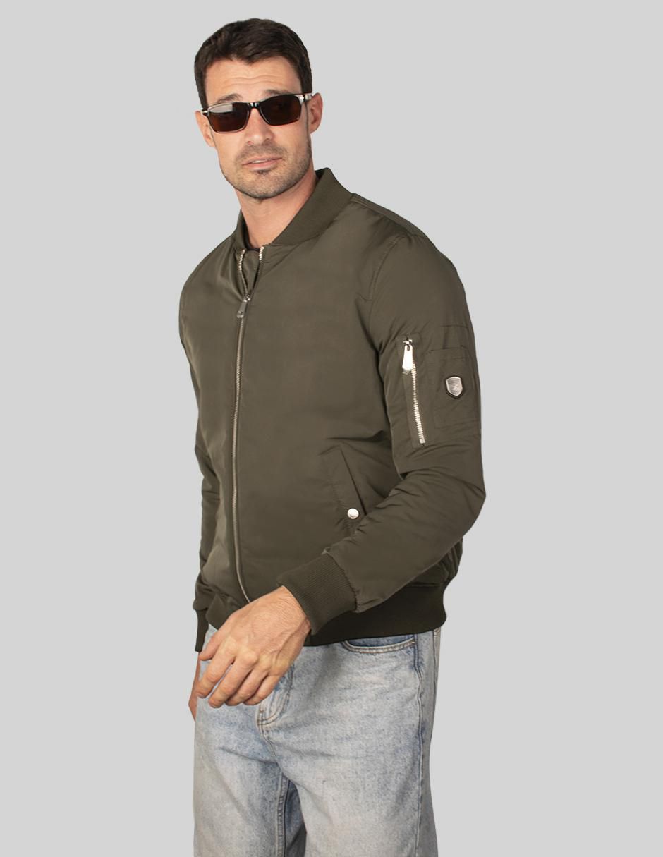 "chamarra" bomber greenlander no "de" poliéster con bolsillos "para hombre"