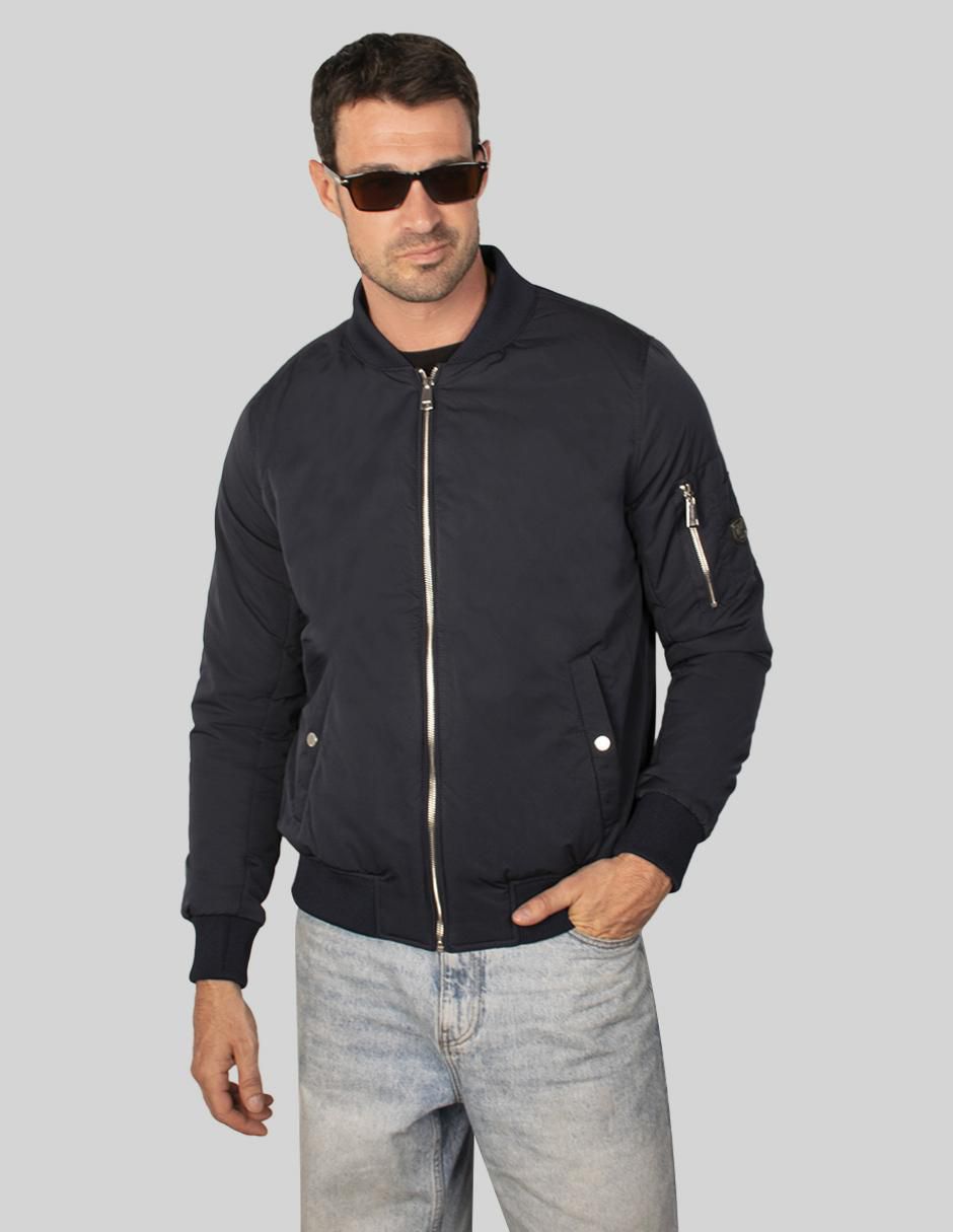 Chamarra bomber con bolsillos para hombre