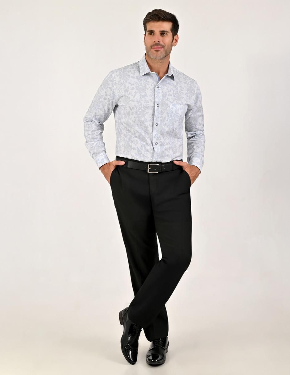 Camisa casual manga larga para hombre 5
