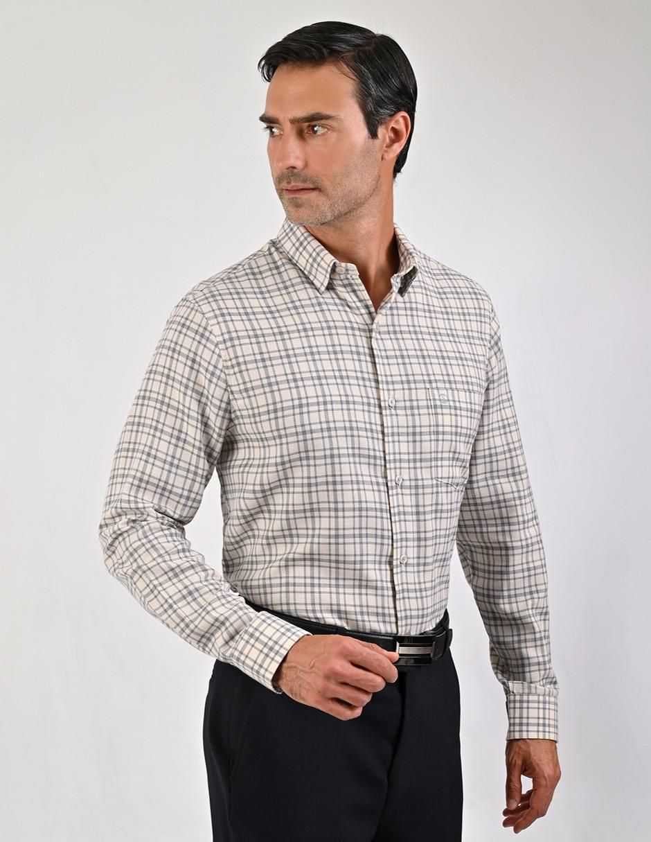 Camisa casual de algodón manga larga para hombre 3