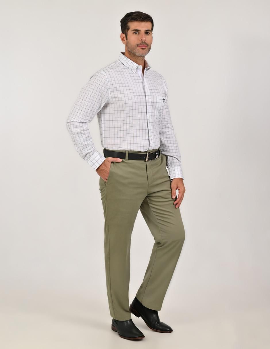 Camisa casual de algodón manga larga para hombre 6