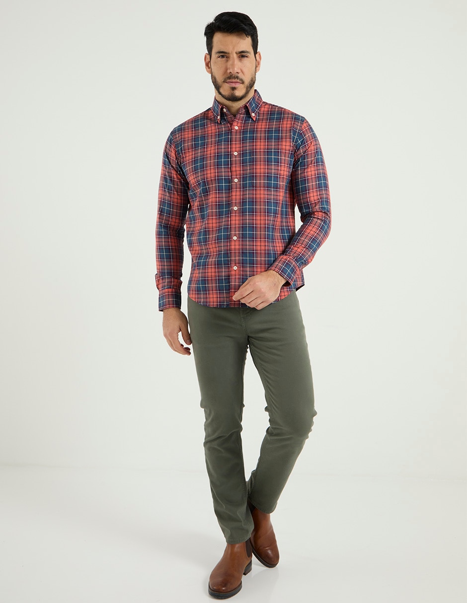 Camisa casual de algodón manga larga para hombre 3