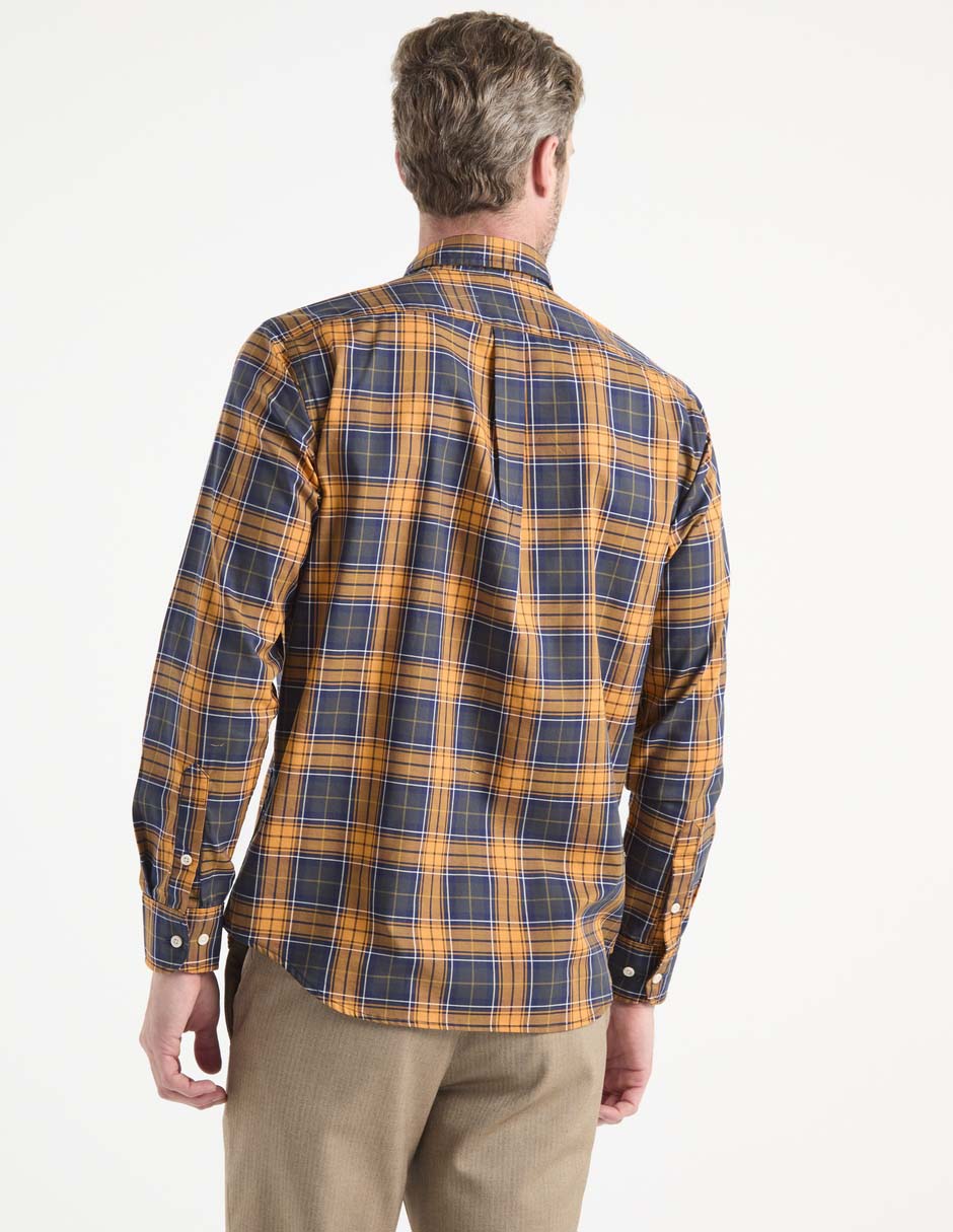 Camisa casual de algodón manga larga para hombre 2