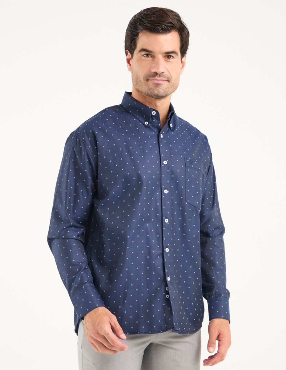 Camisa casual de algodón manga larga para hombre Camisa casual de algodón manga larga para hombre