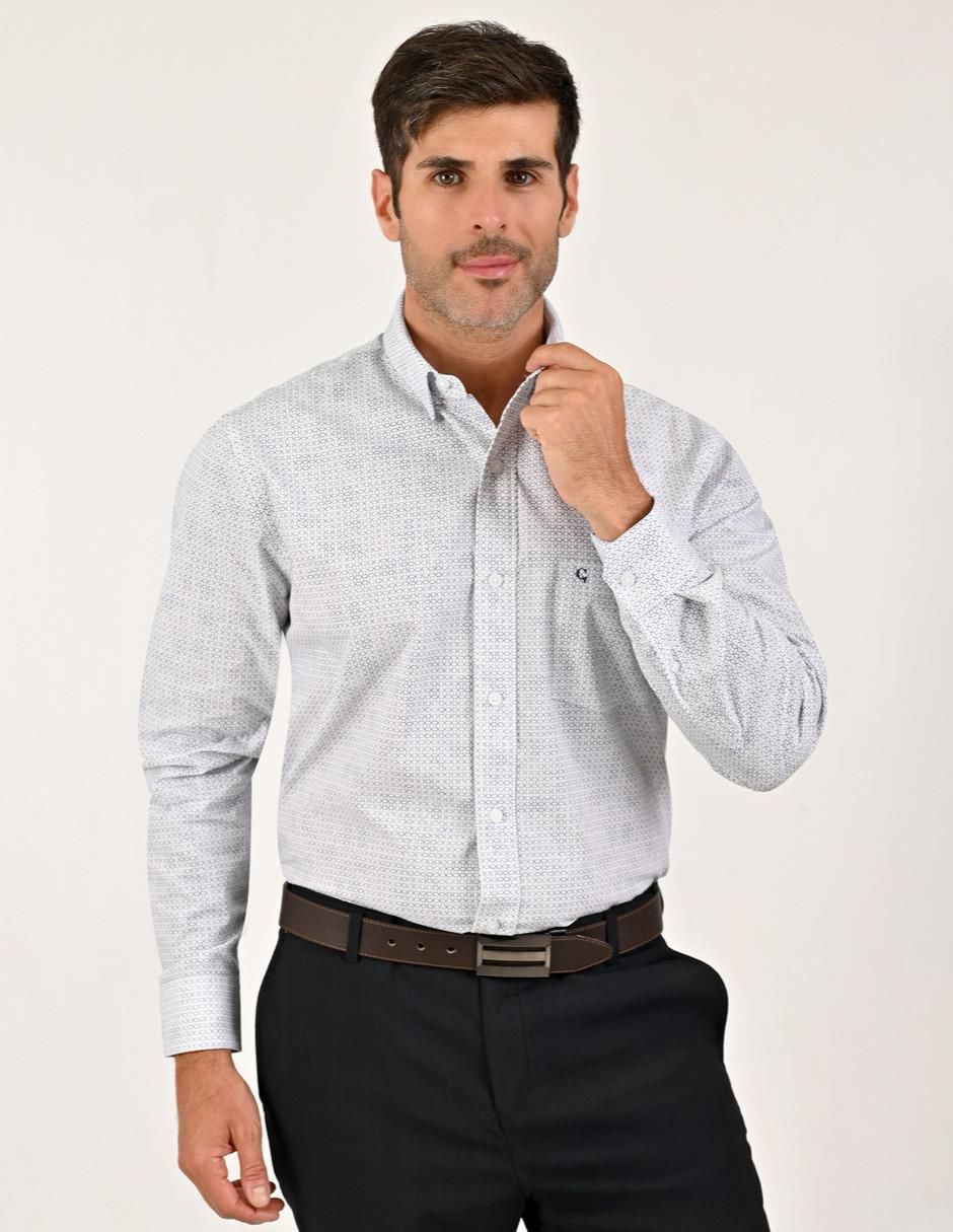 Camisa casual de algodón manga larga para hombre