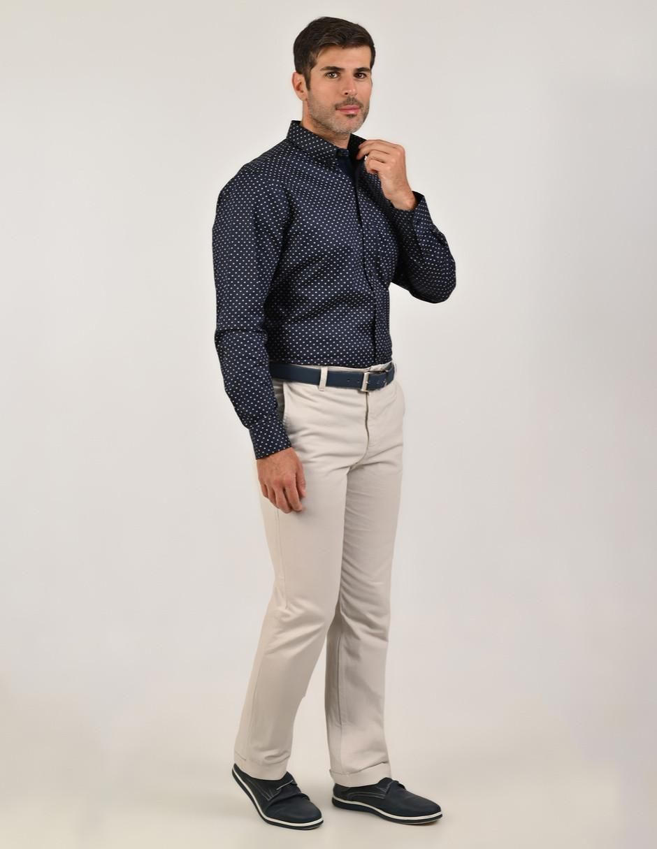Camisa casual de algodón manga larga para hombre 6