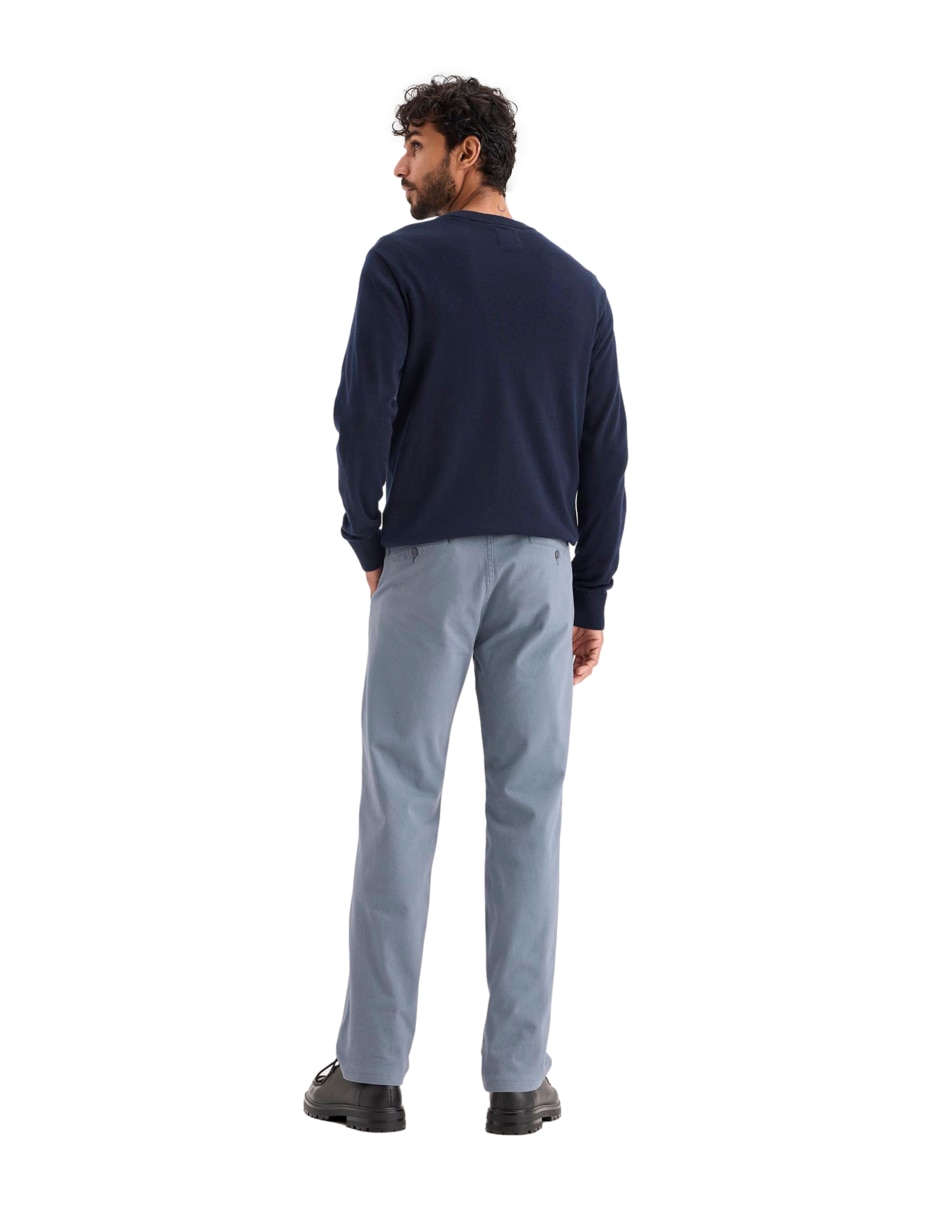 Pantalón casual chino slim de algodón para hombre 6