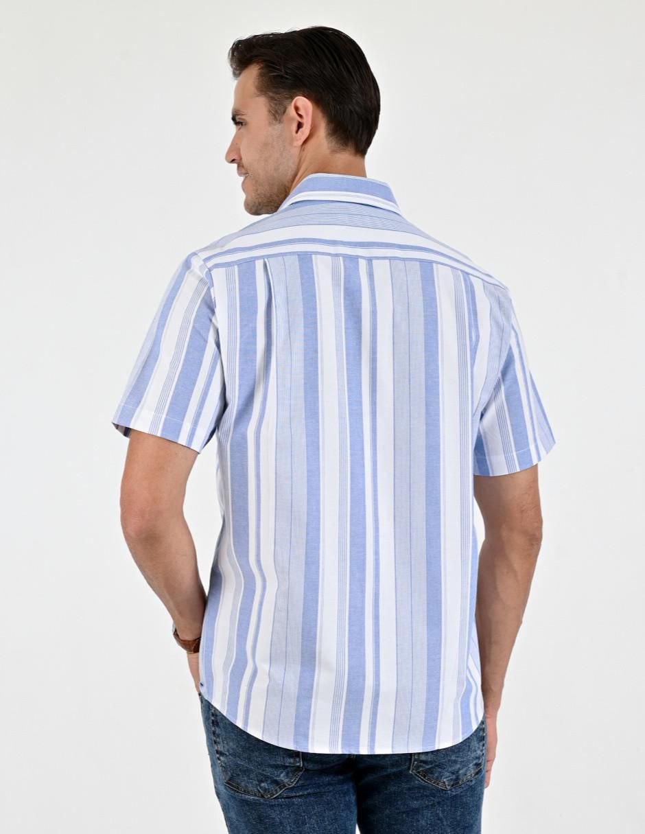 Camisa casual de algodón manga corta para hombre 2